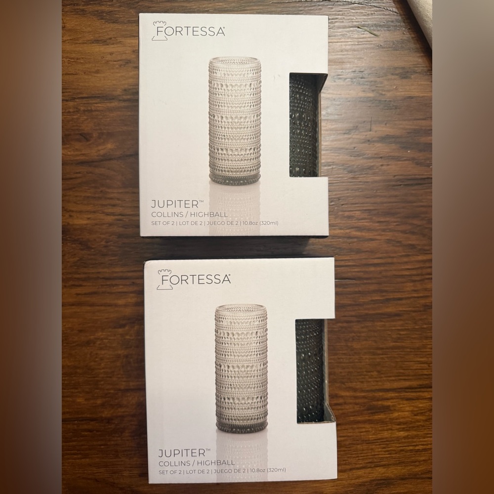 Fortessa Jupiter Collins Highball Glasses 4 Total - BRAND NEW